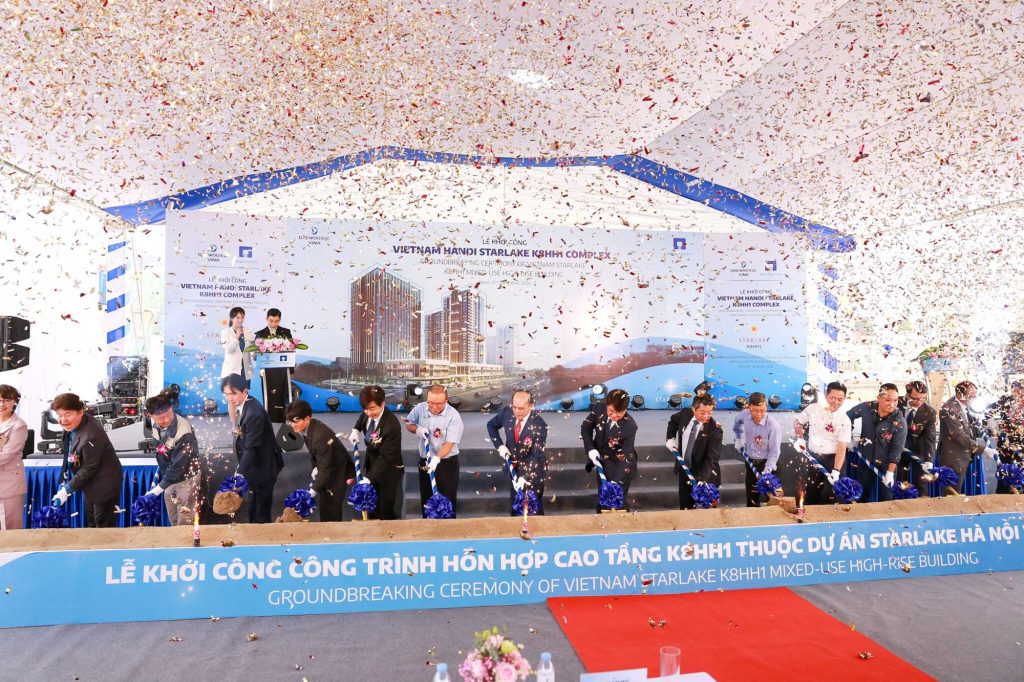 H&igrave;nh ảnh lễ khởi c&ocirc;ng ph&acirc;n khu chung cư K8HH1 v&agrave;o 25/11/2024