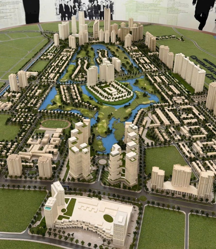 ảnh chụp sa bàn khu đô thị Ciputra