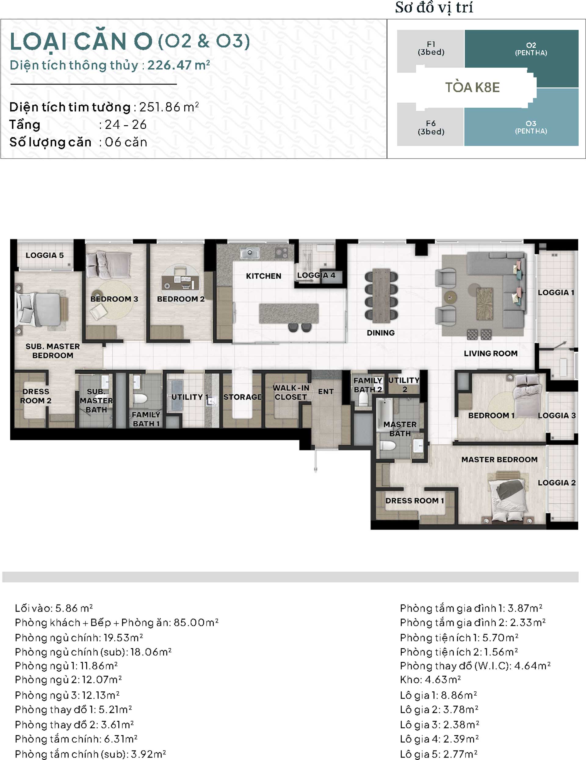 Penthouse tòa K8E dự án Ciputra