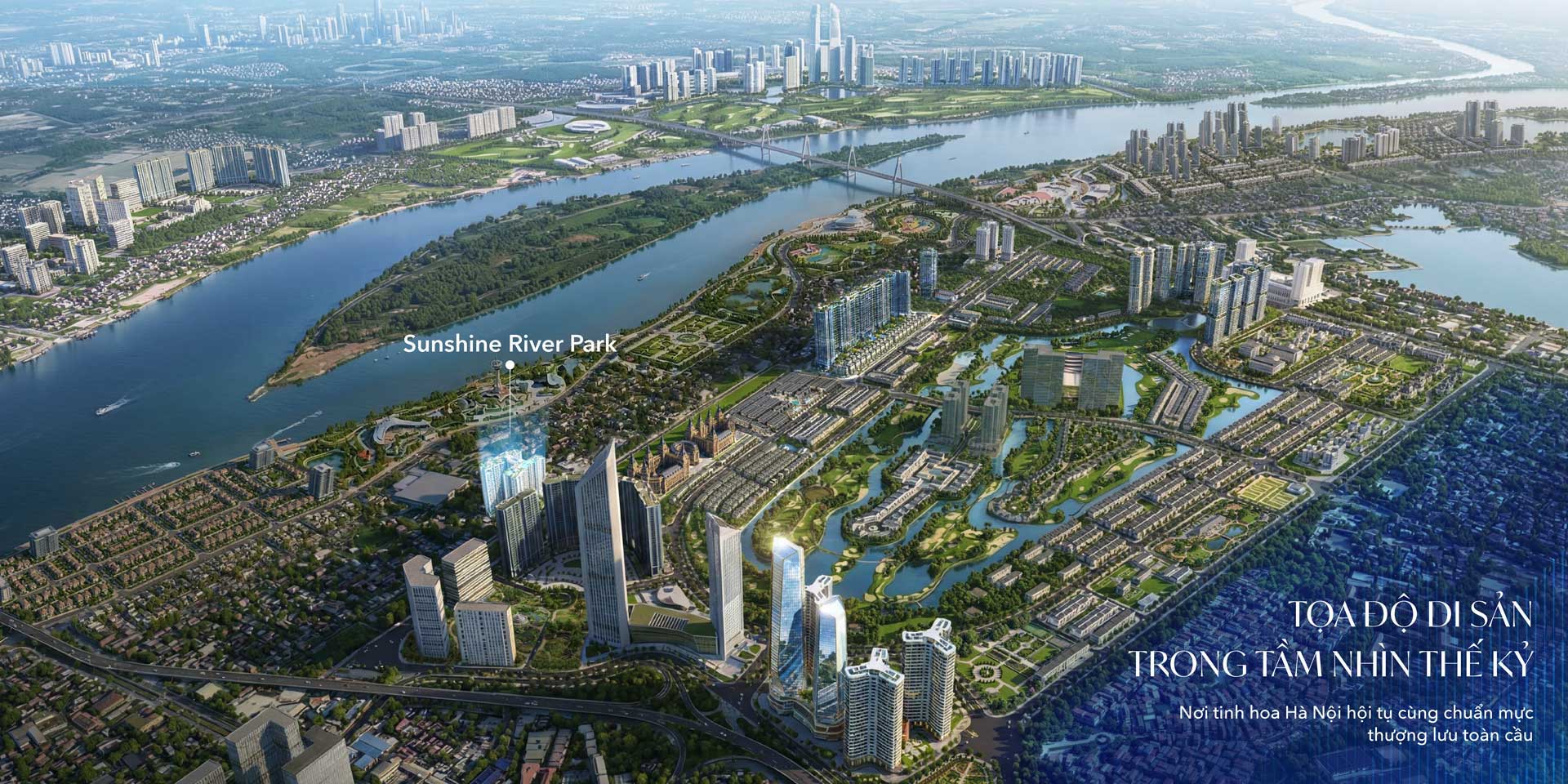 Vị tr&iacute; ven s&ocirc;ng Hồng, liền kề khu đ&ocirc; thị Ciputra của Sunshine River Park