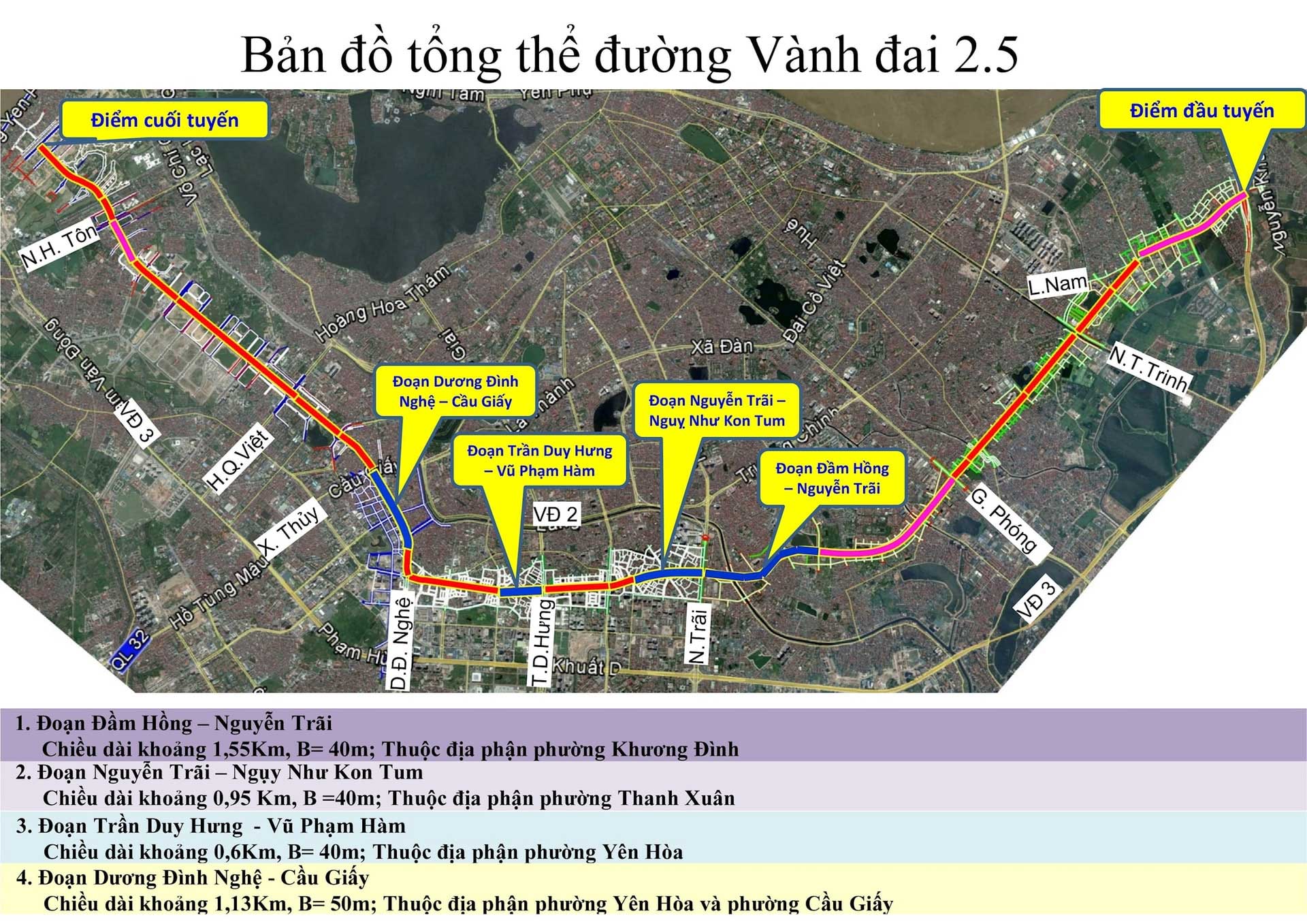 Bản đồ quy hoạch đường v&agrave;nh đai 2.5