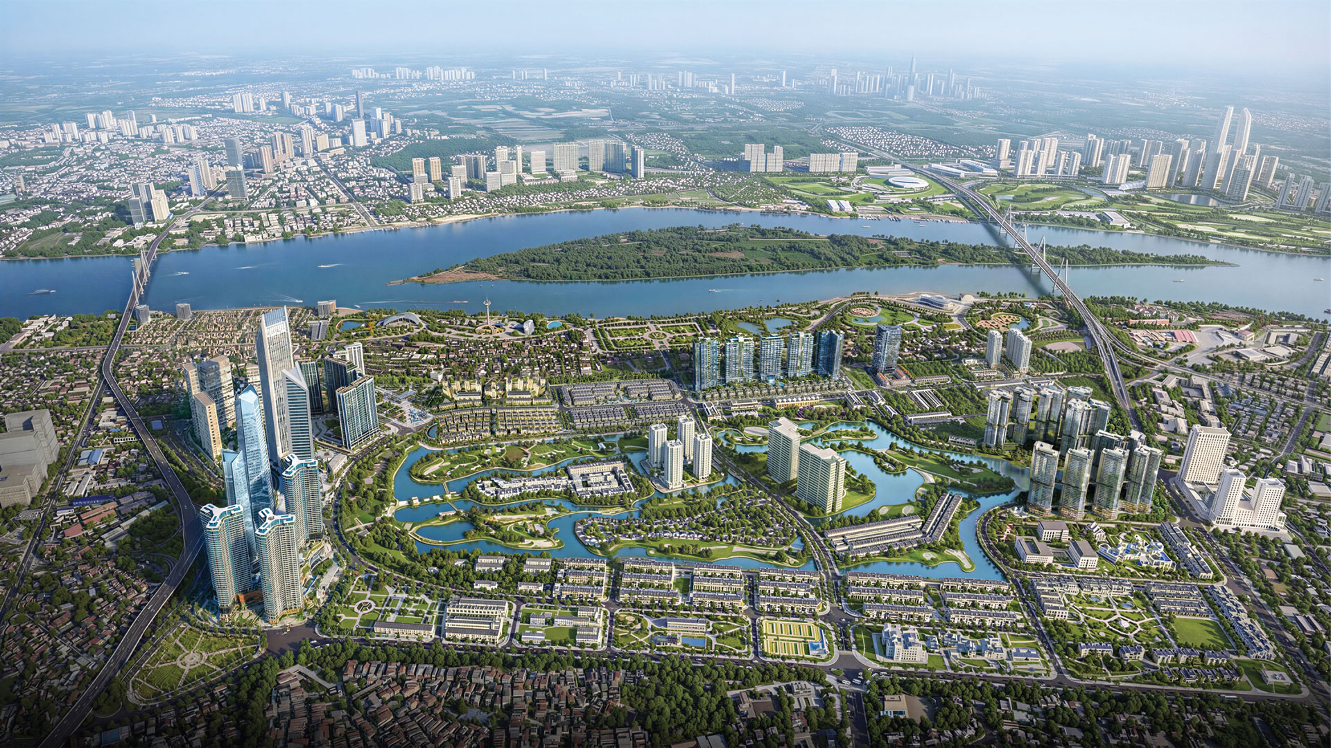 Trang chủ 18 Toàn cảnh quy hoạch đại đô thị sinh thái Ciputra Hà Nội (Khu đô thị Nam Thăng Long) quy mô 300ha bên sông Hồng.